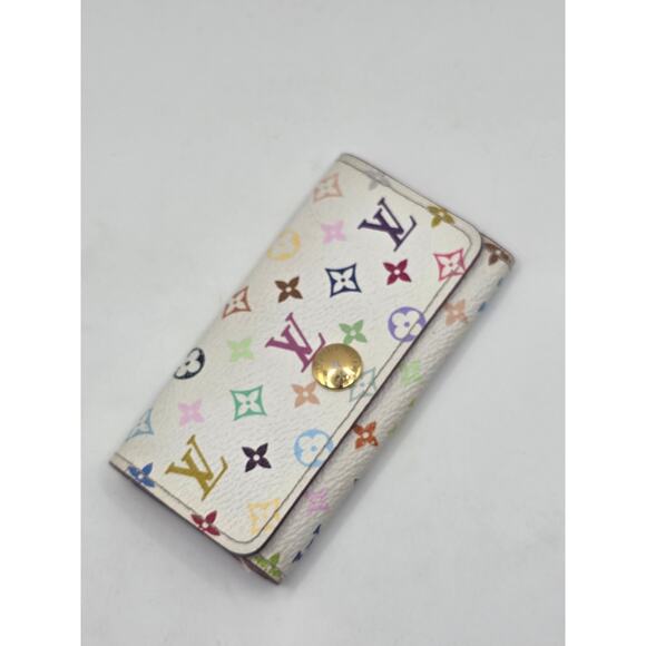 Louis Vuitton White Monogram Multicolore 4 Key Holder - Picture 5 of 16
